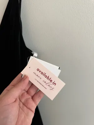 David’s Bridal V-Neck Velvet Jumpsuit with Tie Waist thumbnail 11