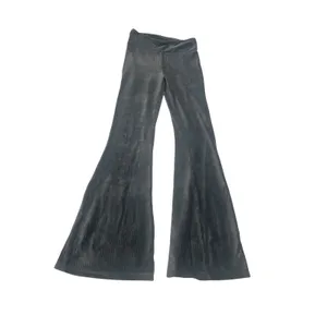 No Boundaries Womens Small 3-5 Ribbed Flare Pants Charcoal Black Y2K Bell Bottom thumbnail 2