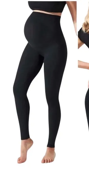 Belly Bandit Women Maternity Leggings S Black High Waist Support Seamless BDA thumbnail 1