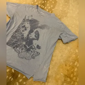Aerie Butterfly Graphic Tee Women’s medium Y2K Distressed Grunge T-Shirt thumbnail 3