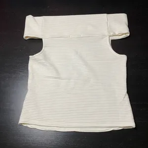 Ella Moss Off-Shoulder Ribbed Cream Camisole thumbnail 6
