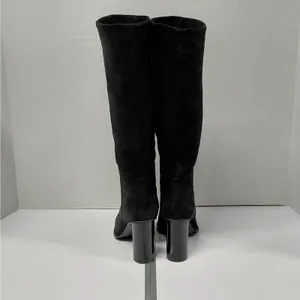 Torgeis Womens Knee High Boots Sz 6 Black Chunky Heel Coastal Cowgirl Whimsigoth thumbnail 5