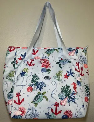 New Vera Bradley Lighten Up Sea Turtles Large Insulated Cooler Beach Bag Picnic thumbnail 3