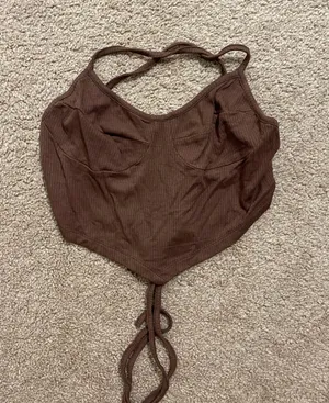 Cropped Tank Top Brown thumbnail 1