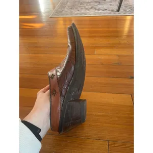 Ariat 8 Women's Clogs‎ Mules Brown Leather Desert Star Block Heel Lizard Western thumbnail 11