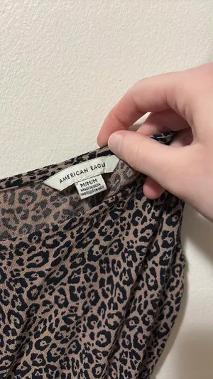 American Eagle Leopard Print Romper M thumbnail 2