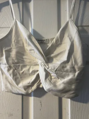 Babaton White Twist-Front Bandeau Camisole thumbnail 4