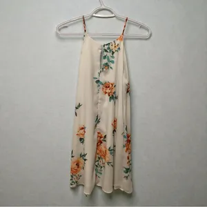 Altar'd State Floral Mini Dress - Cream and Orange thumbnail 2