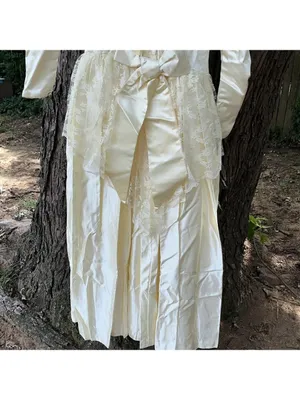 Vintage 50s Wedding Dress Ivory Lace Satin thumbnail 6