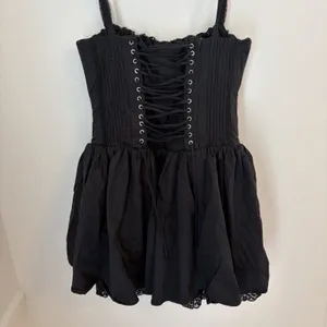 Windsor Large Black Corset Dress Whimsigoth Skater Mini Dark Romance Costume thumbnail 7