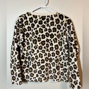 Aerie Oversized Cheetah Crewneck, sz XS thumbnail 3