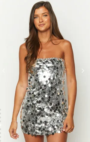 Silver Sequin Dress thumbnail 2