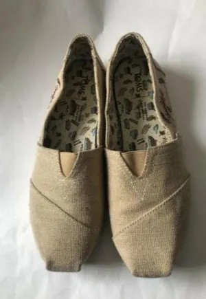 Toms Women’s Flats, Thankful & Grateful Embroidered Size W8.5 thumbnail 1