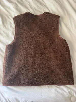 HM Divided Brown Teddy Fleece Vest thumbnail 5