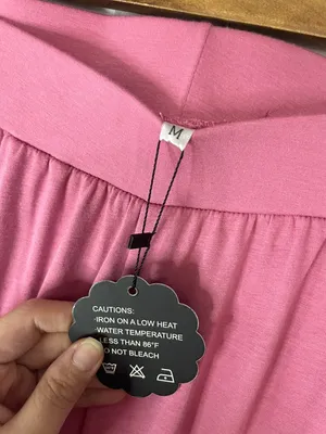 Hujkey Women's Pink Wide Leg Lounge Pants Size M High Rise Stretch Pockets NWT thumbnail 3
