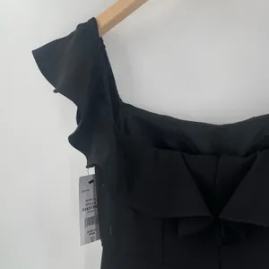 MSK Dress Size Small Maxi Formal Gown Black Evening Off the Shoulder Ruffle Prom thumbnail 10