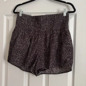 Free People FP Movement Printed The Way Home Shorts Fully Lined XL Cheetah thumbnail 4