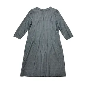 Boden size 16 boat neck Classic green white teal Houndstooth Shift Dress thumbnail 11