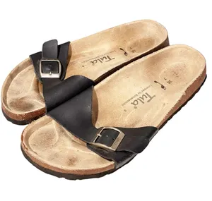 Tula by BIRKENSTOCK Black Strap Slide Sandals Big Buckle Size 7 thumbnail 1