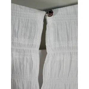 Tommy Hilfiger Shift Dress Womens 4‎ White New Smocked Ruffle Hem Sleeveless thumbnail 10