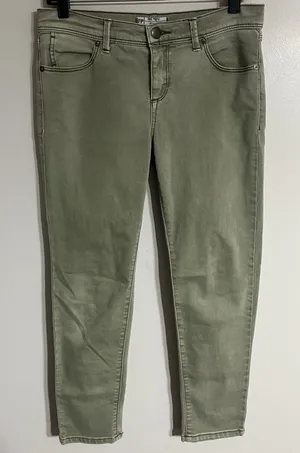 Free People Jeans Womens 28 Green Ankle Stretch Denim‎ High Rise Tapper Pants thumbnail 1