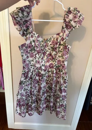 Francesca's purple floral Dress thumbnail 1