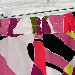 V Cristina Small Pink and Black Pop Art Wide Leg Pants thumbnail 7