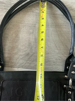 Etienne Aigner signature large tote bag jacquard black metallic silver hardware thumbnail 13