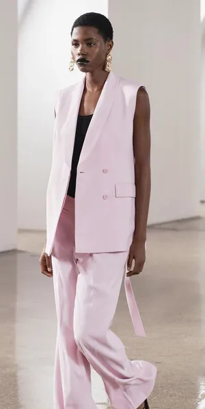 NWT Pink ZW COLLECTION TIED BELTED VEST. Size Medium thumbnail 7