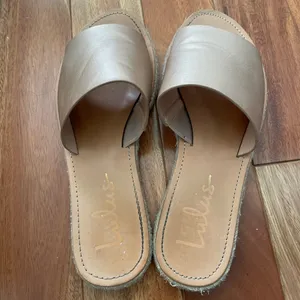 Lulus Marnie Rose Gold Espadrille Slide Sandals thumbnail 6