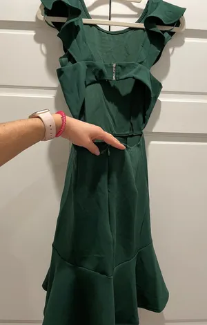 Hello Molly Green Ruffle Dress thumbnail 2