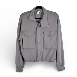 Yogalicious Grey Softlite Scuba Autumn Jacket Womens S Bomber Athletic Casual thumbnail 2