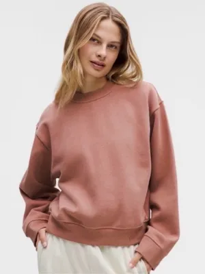 Lululemon Women’s Steady State Oversized Crew Sweatshirt Red Clay Large NWT thumbnail 1
