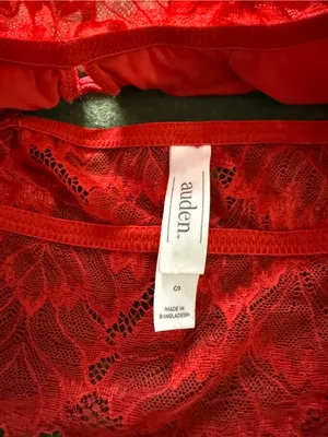 Auden Lace Bralette in Hot Pink with Strappy Center thumbnail 3