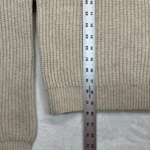 Happily Grey‎ Turtleneck Sweater Ribbed Knit Pullover Neutral Toned Medium Tan thumbnail 3