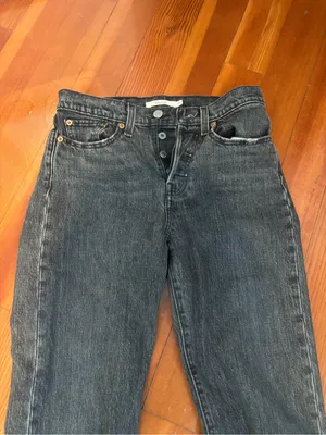 Levi’s Wedgie Straight Leg Denim Jeans in Black 25 thumbnail 4