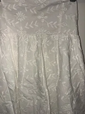 Altar'd State Paige White Strapless Eyelet Mini Dress thumbnail 7
