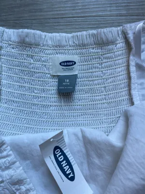 (NWT) Old Navy Strapless Eyelet Cotton White Dress Size 18P thumbnail 2
