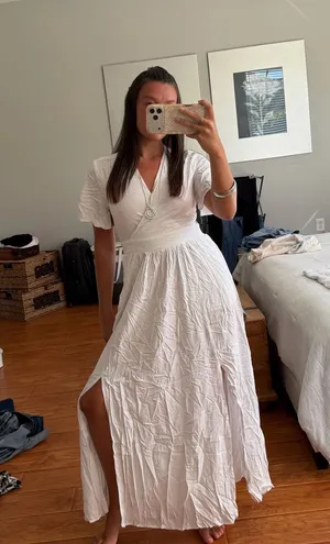 Shore white cutout open-back maxi dress thumbnail 1