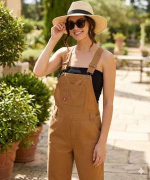 Dickies NWT Relaxed Fit Bib heritage Overalls - Rinsed Brown Duck size XS thumbnail 2