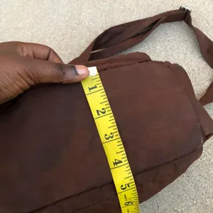Y2K Brown shoulder messenger crossbody schoolgirl bratz bag purse cargo pocket goth academia satchel #preppy #2000s #streetwear #acubi #whimsygoth silver accents Measurement in pics thumbnail 4