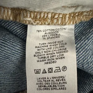 Loft | High Rise Straight Cotton Jeans in Vintage Mid Indigo Wash Size 6 / 28" thumbnail 12