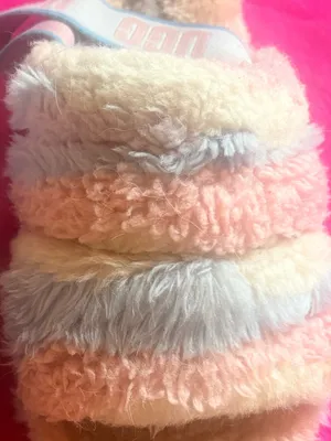 UGG Fluff Yeah Slide Cali Collage "Cotton Candy" color-way preloved- flaws thumbnail 3