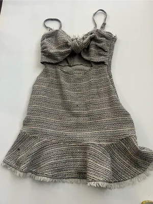 Storia ' Striped Knit Sundress in Beige and Black thumbnail 1