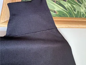 French Connection Fringe Short Sleeve V Neck Dress Black Womens 2 Stretch thumbnail 3