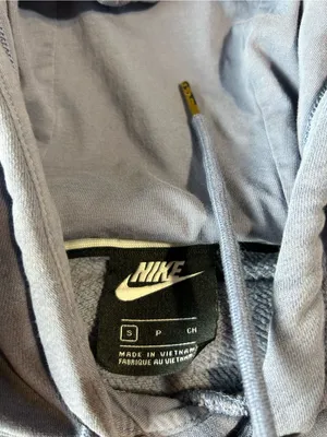 Nike Slate Blue Drawstring Pullover Hoodie with Black Logo thumbnail 4