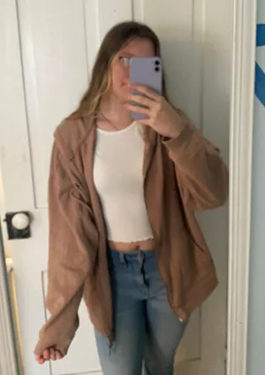 Aeropostale brown zip up hoodie thumbnail 3