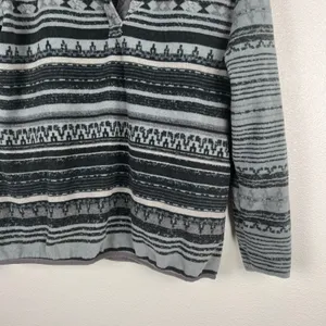 Columbia Womens Aztec T Snap Pullover Fleece‎ Jacket Blue Black Sz L thumbnail 4