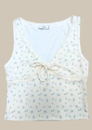 Stile by Per Lei Floral V-Neck Tank thumbnail 1
