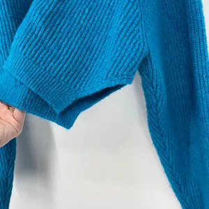 BDG Urban Outfitters Blue Cropped Oversized Knit Pullover Sweater Size‎ L thumbnail 4